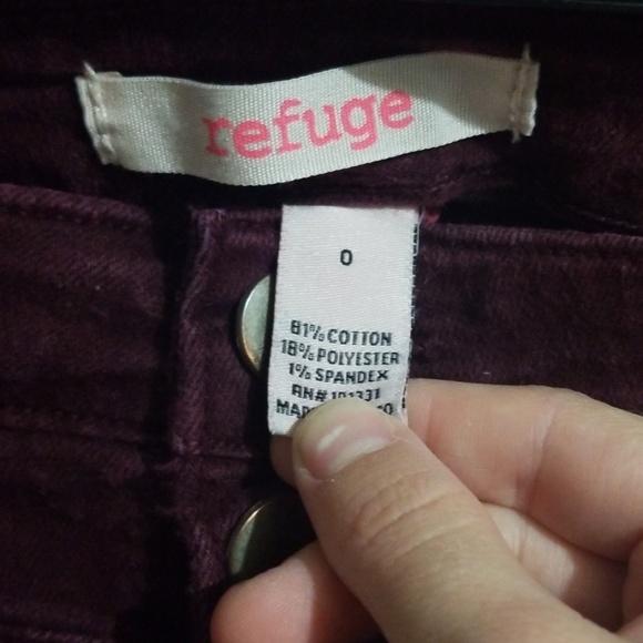 Maroon Refuge Skinny Jeans - Picture 4 of 5